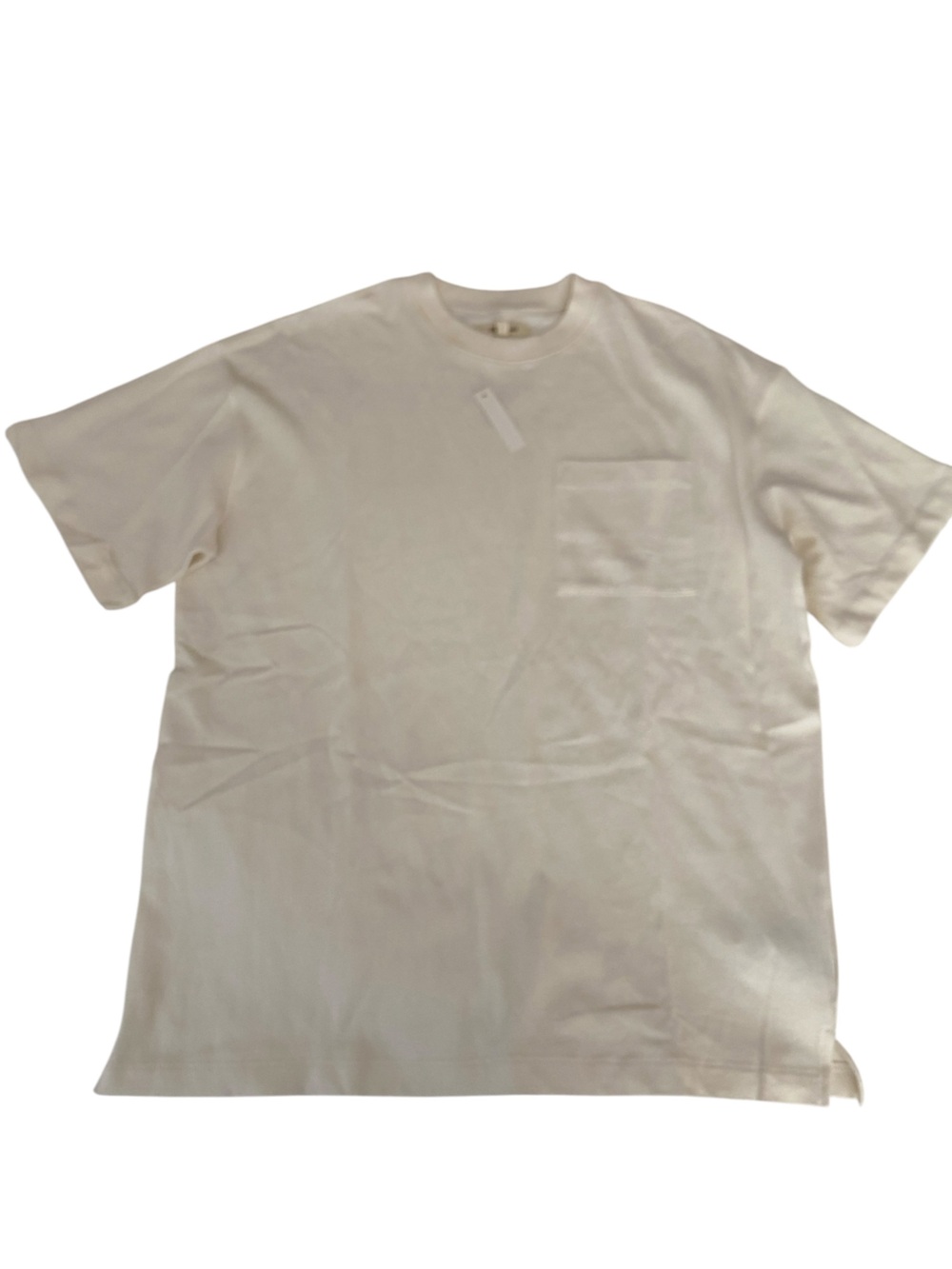 NWT MADEWELL CREAM OVERSIZED POCKET TEE SIZE XS